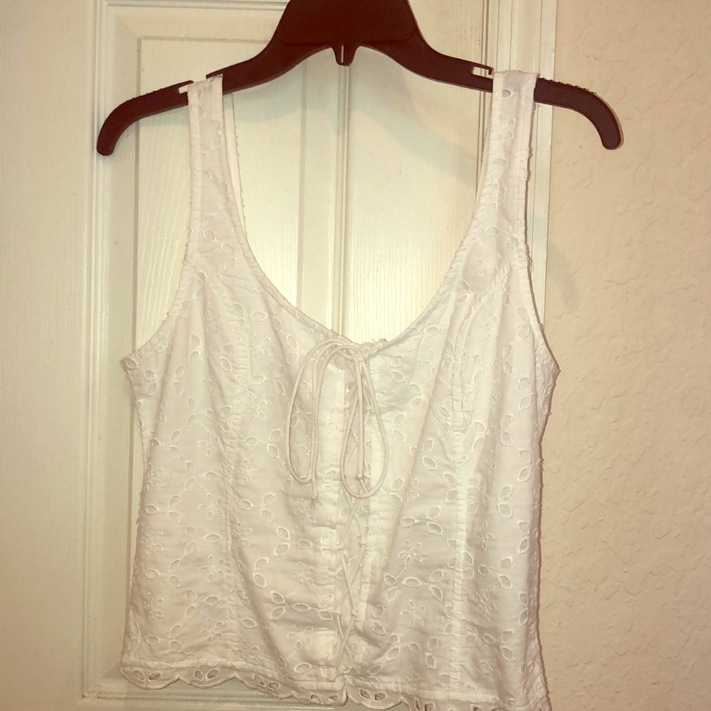 Abercrombie & Fitch White Tank Top